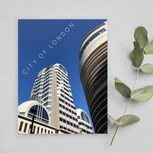 City of London  Skyscrapers in the blue sky photo Postcard