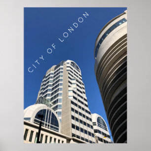 City of London Skyscrapers in the blue sky photo Poster