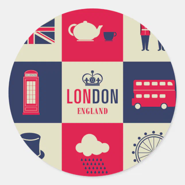 L Sticker England City Of London United Kingdom England Classic Round Sticker | Zazzle