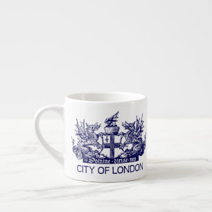 City of London, Vintage, Coat of Arms, England UK Espresso Cup