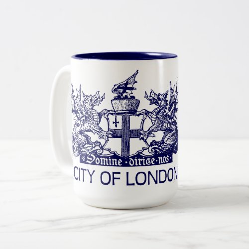 City of London Vintage Coat of Arms England UK Two_Tone Coffee Mug