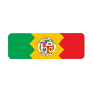 City of Los Angeles flag Label