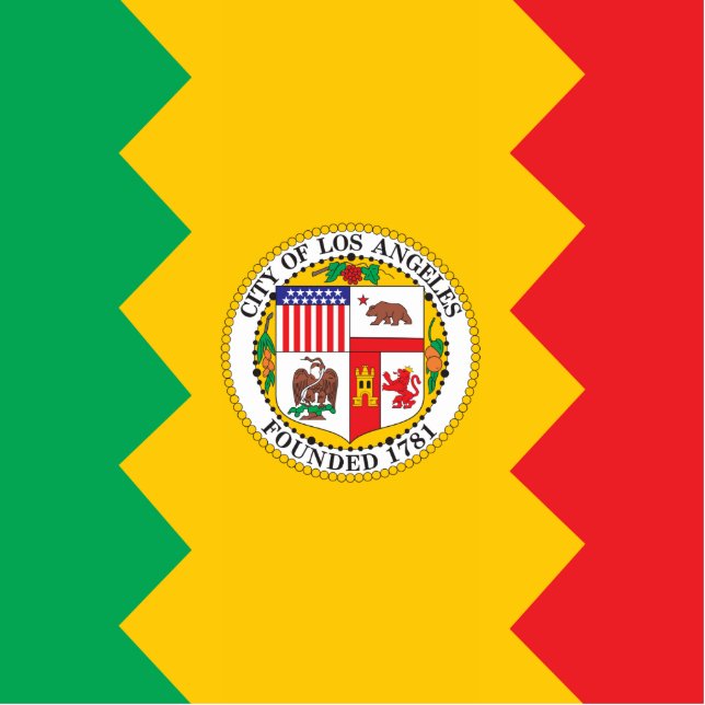 City of Los Angeles flag Statuette (Front)