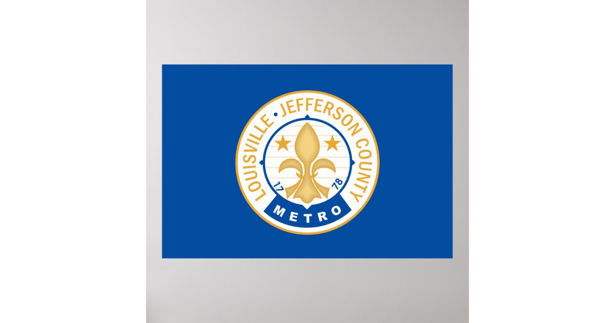 City of Louisville flag Poster Zazzle