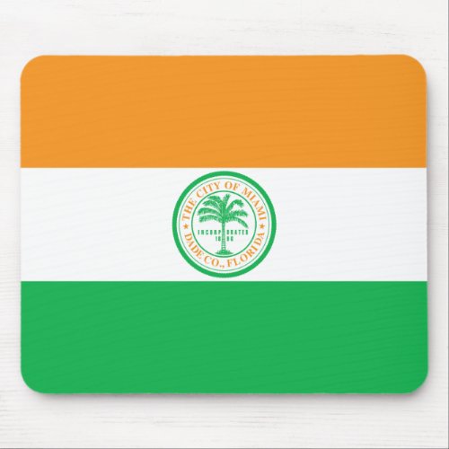 City of Miami Florida Flag Mouse Pad