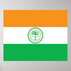City of Miami (Florida) Flag Poster