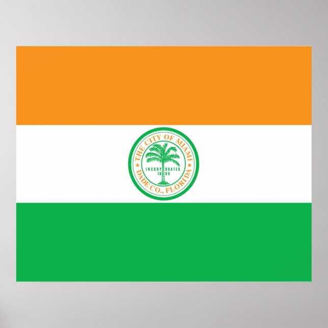 City of Miami (Florida) Flag Poster (Front)