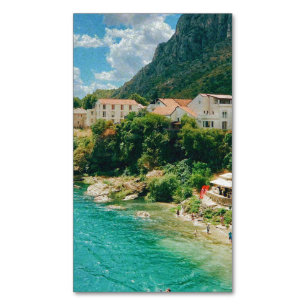 City of Mostar - Bosnia and Herzegovina Business Card Magnet