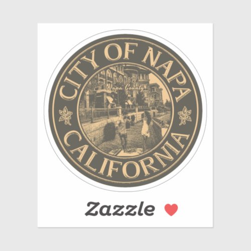 CITY OF NAPA CALIFORNIA _ NAPA RIVER WALKING PATH STICKER