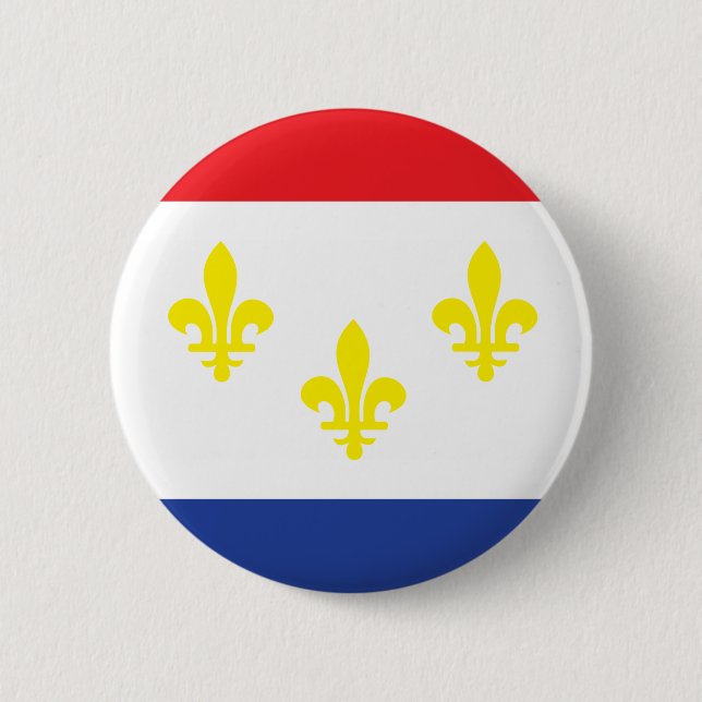 City of New Orleans flag Button (Front)