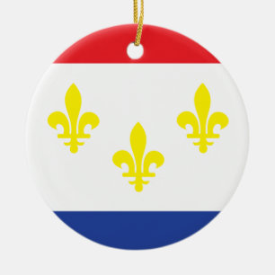 City of New Orleans flag Ceramic Ornament