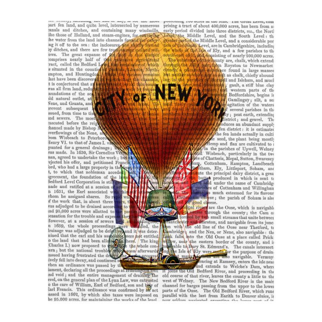 City of New York Hot Air Balloon Acrylic Print (Front)