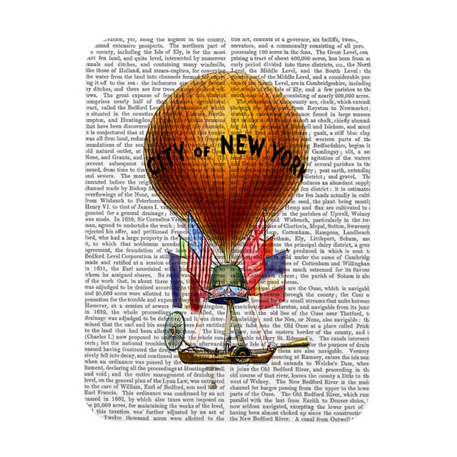 City of New York Hot Air Balloon Magnet (Vertical)