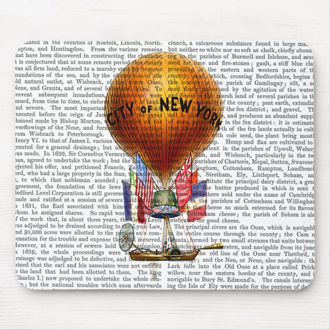 City of New York Hot Air Balloon Mouse Pad (Front)