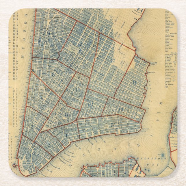 City of NewYork Square Paper Coaster (Front)