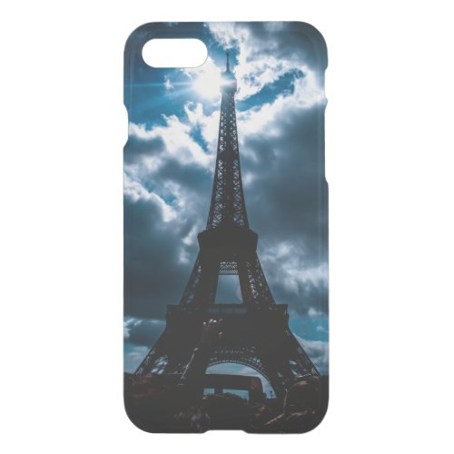 City of Paris Eiffel Tower Blue Night France iPhone SE87 Case