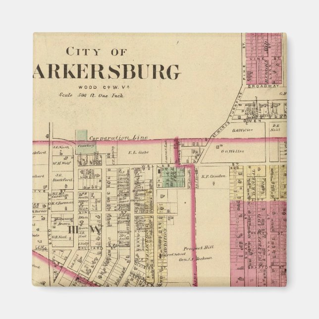 City of Parkersburg, West Virginia Magnet (Front)