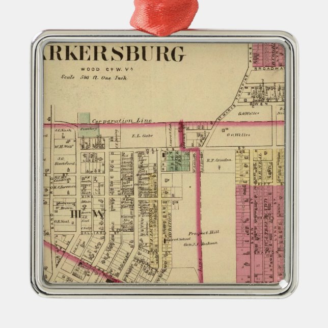 City of Parkersburg, West Virginia Metal Ornament (Front)