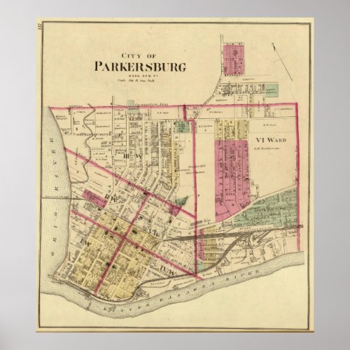 City of Parkersburg West Virginia Poster