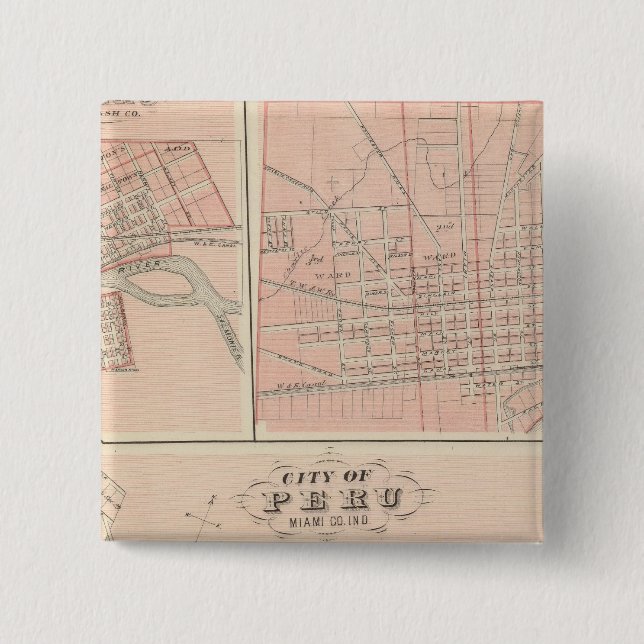 City of Peru, Miami Co Button (Front)