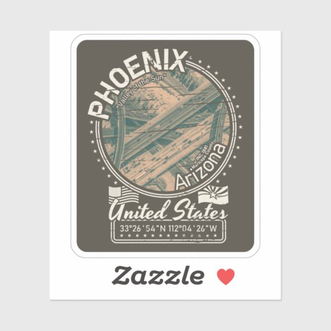 CITY OF PHOENIX ARIZONA - PHOENIX CITY HIGHWAY STICKER (Sheet)