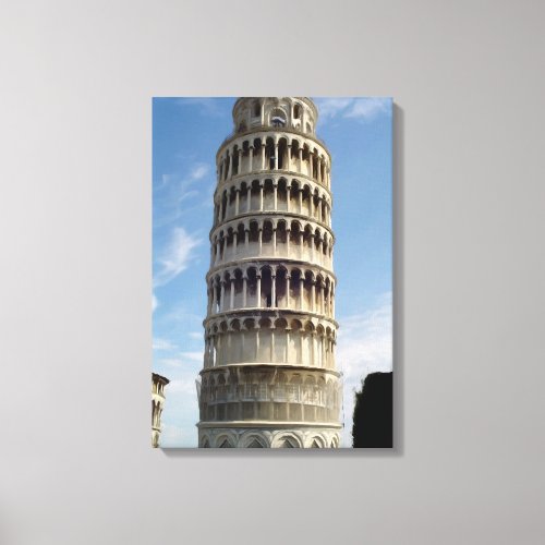 City of Pisa Tuscan coast painting Canvas Print