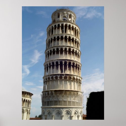 City of Pisa Tuscan coast painting Poster
