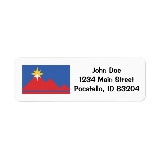 City of Pocatello Flag Customizable Address Labels (Front)