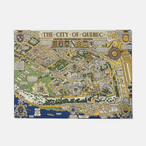 City of Quebec Map Doormat