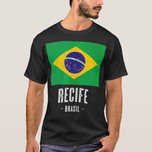 City of Recife Brazil  BR Brazilian Flag Merch  Gr T_Shirt