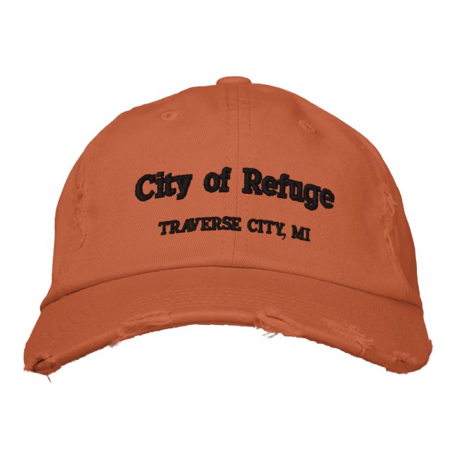 CIty of Refuge Traverse City, MI Embroidered Baseball Cap (Front)