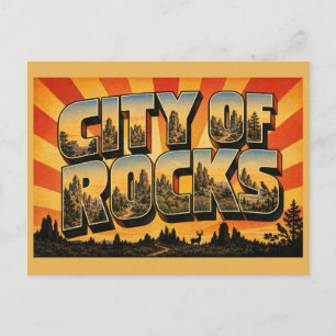 City of Rocks Idaho Granite Spires Desert Art Postcard