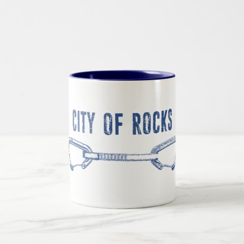 City Of Rocks Idaho Rock Climbing Quickdraw Two_Tone Coffee Mug