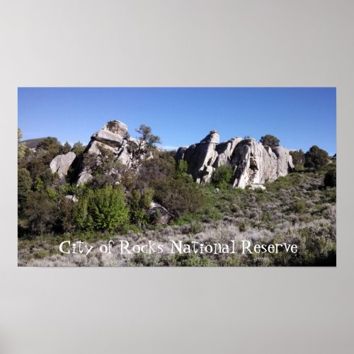 City of Rocks Idaho Rock Formation Poster