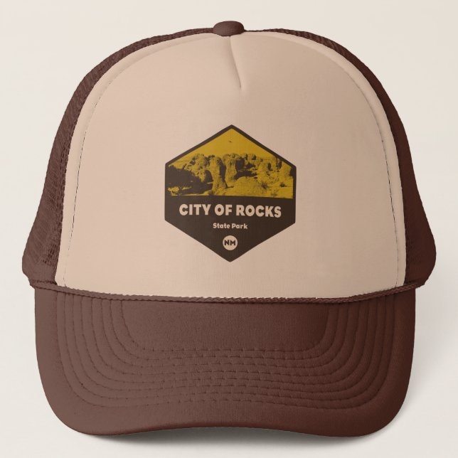 City of Rocks State Park New Mexico Trucker Hat (Front)