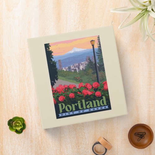 City of Roses  Portland Oregon 3 Ring Binder