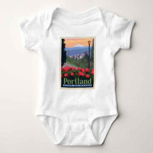 City of Roses  Portland Oregon Baby Bodysuit