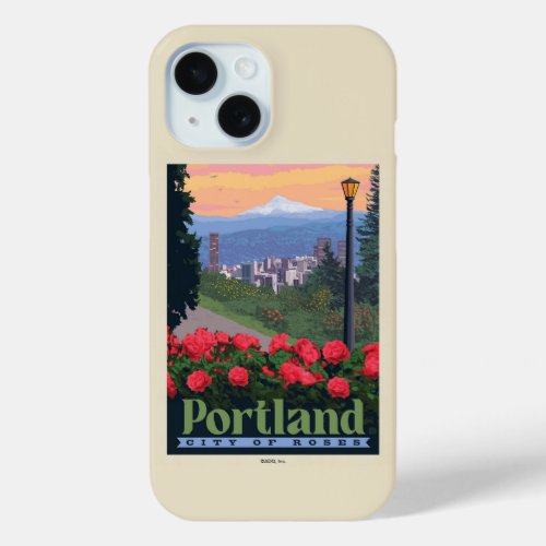 City of Roses  Portland Oregon iPhone 15 Case