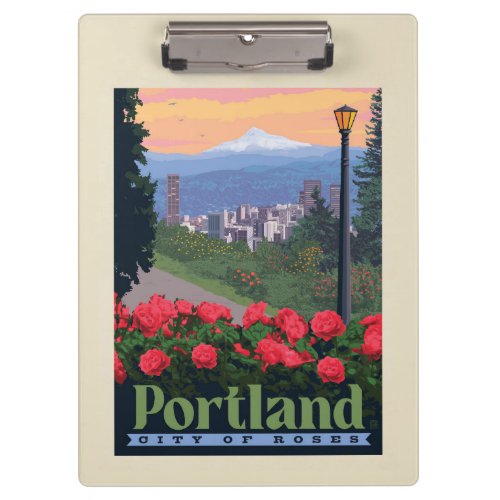 City of Roses  Portland Oregon Clipboard