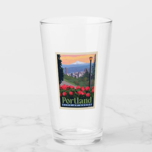 City of Roses  Portland Oregon Glass