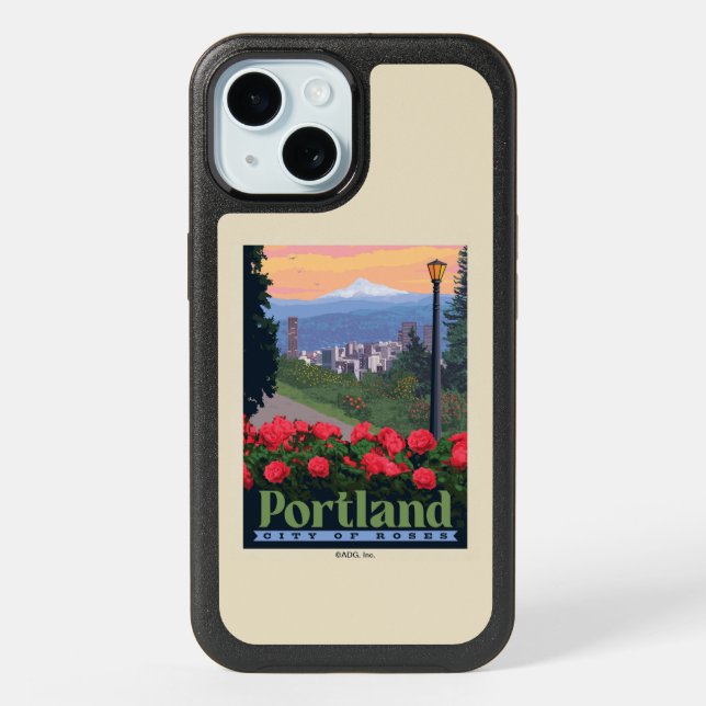 City of Roses | Portland, Oregon iPhone 15 Case (Back)