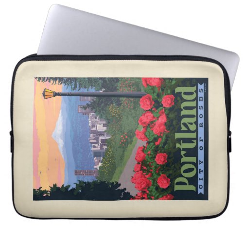 City of Roses  Portland Oregon Laptop Sleeve