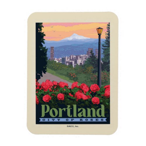 City of Roses  Portland Oregon Magnet