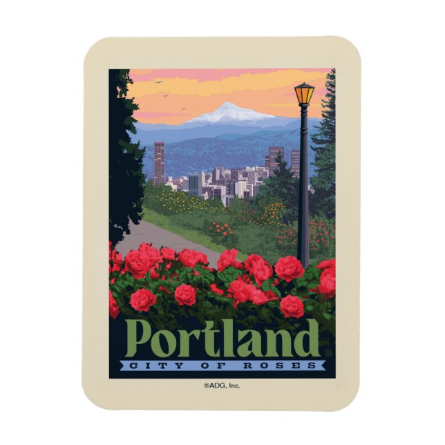 City of Roses | Portland, Oregon Magnet (Vertical)