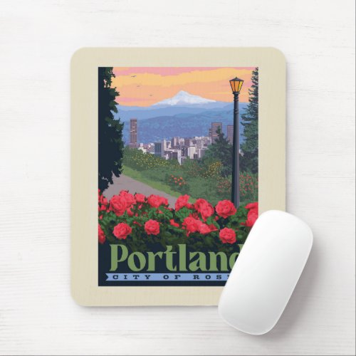 City of Roses  Portland Oregon Mouse Pad