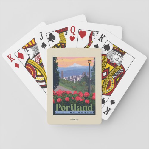 City of Roses  Portland Oregon Poker Cards