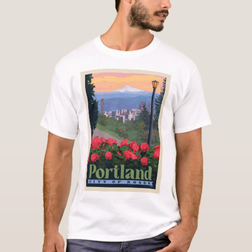 City of Roses  Portland Oregon T_Shirt