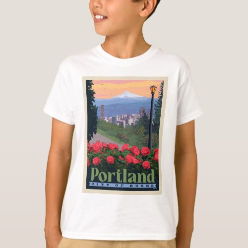 City of Roses  Portland Oregon T_Shirt