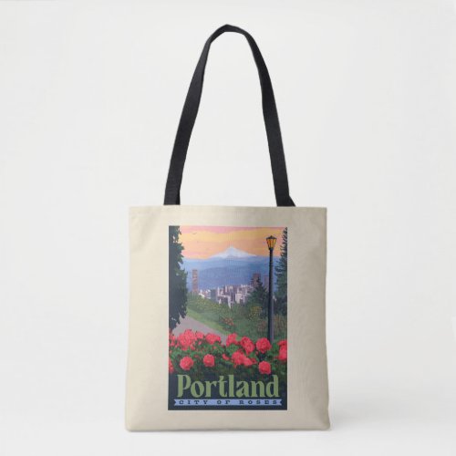 City of Roses  Portland Oregon Tote Bag