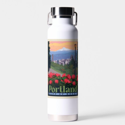 City of Roses  Portland Oregon Water Bottle